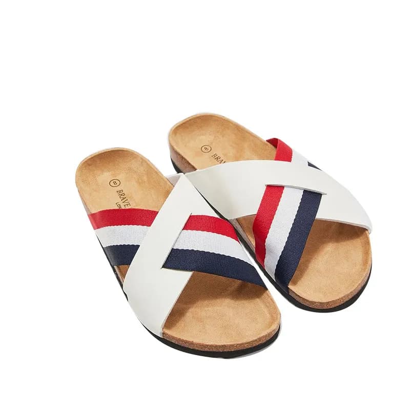 Featured product image of brave-soul-mens-cross-over-sandals-beach-sliders-flip-flops-white