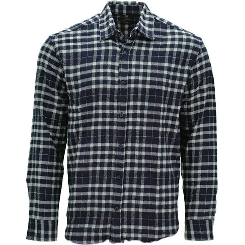 Featured product image of pull-and-bear-mens-check-shirts-cotton-long-sleeve-pastel-and-black