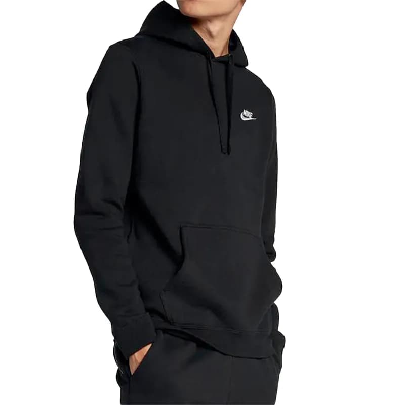 Featured product image of nike-club-mens-hoodie-casual-sweat-pullover-gym-top-black