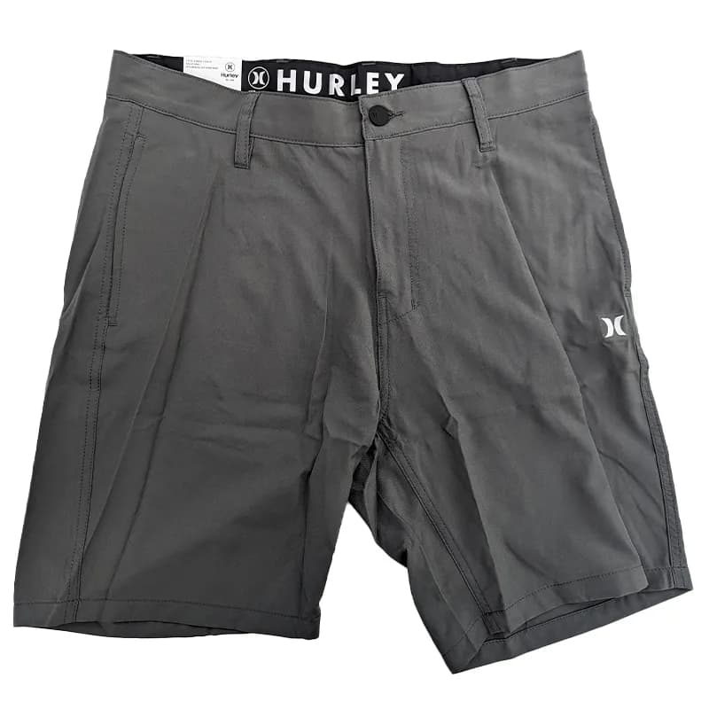 Featured product image of hurley-mens-chino-shorts-polyester-regular-fit-charcoal-grey