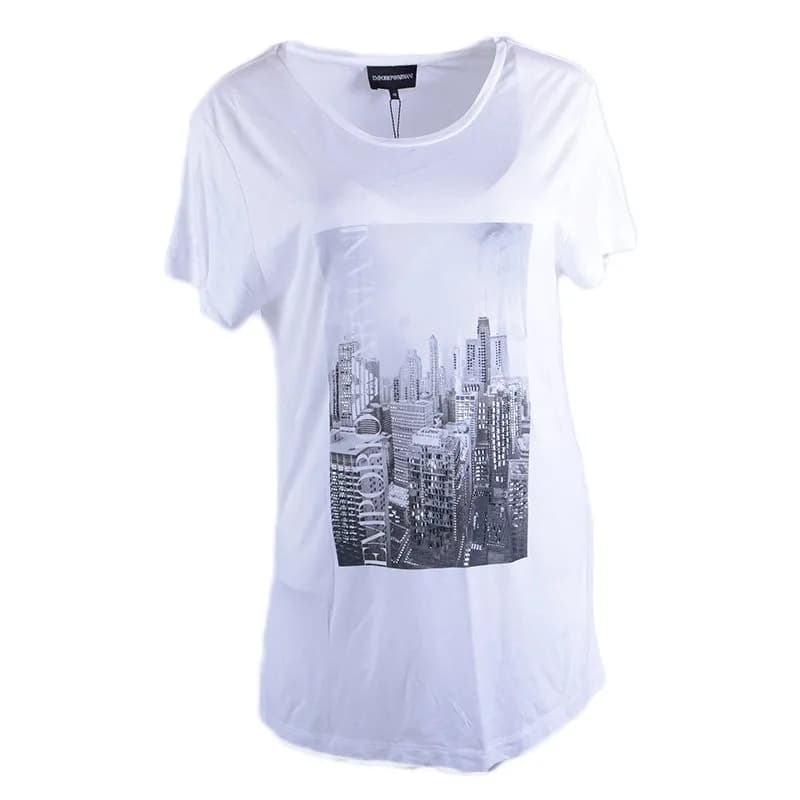 Featured product image of emporio-armani-6x2t9a-2j3lz-womens-t-shirt-white-casual-crew-neck-short-sleeve