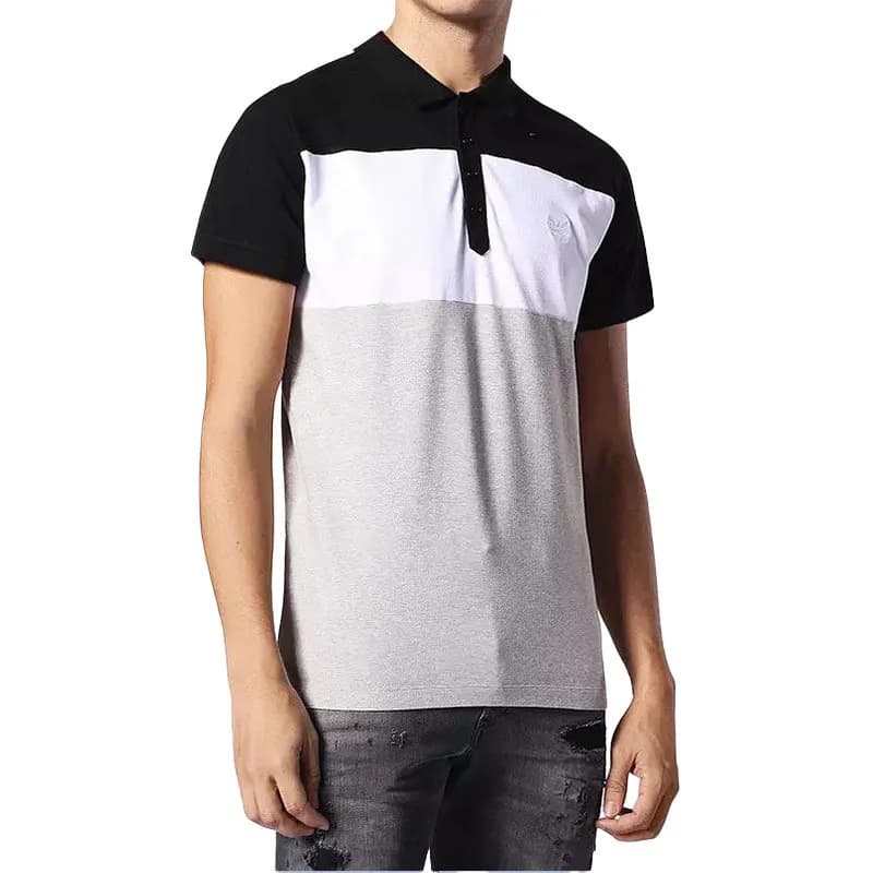 Featured product image of diesel-t-day-mens-polo-t-shirt-short-sleeve-slim-fit-grey