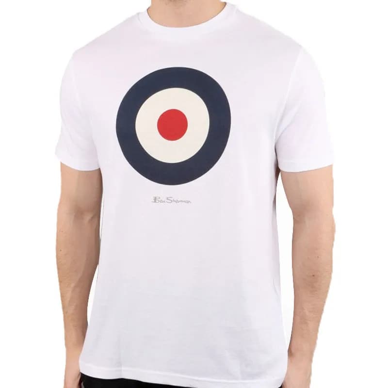 Featured product image of ben-sherman-mens-t-shirt-target-logo-white