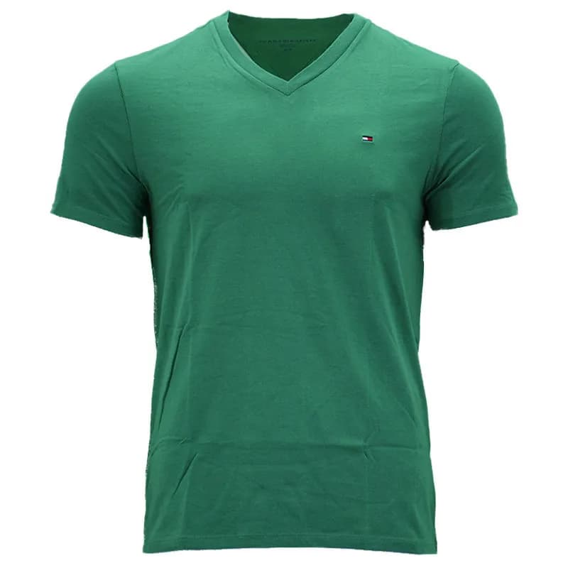 Featured product image of tommy-hilfiger-mens-t-shirts-v-neck-green
