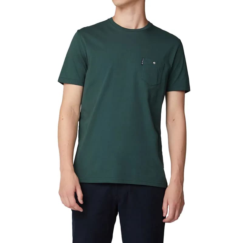 Featured product image of ben-sherman-mens-t-shirt-short-sleeve-dark-green