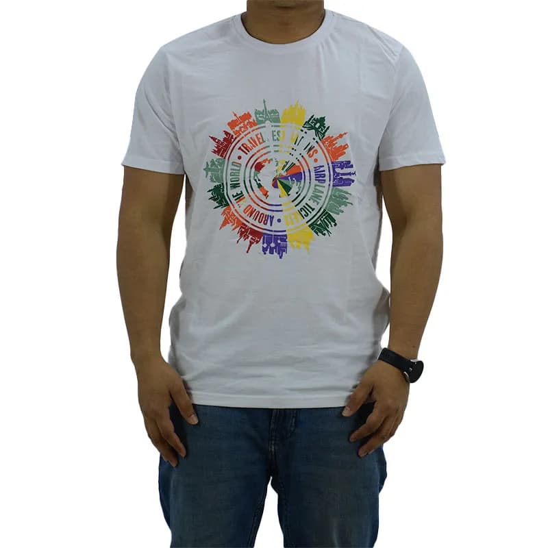 Featured product image of mens-printed-t-shirts-short-sleeve-cotton-white-world-travel