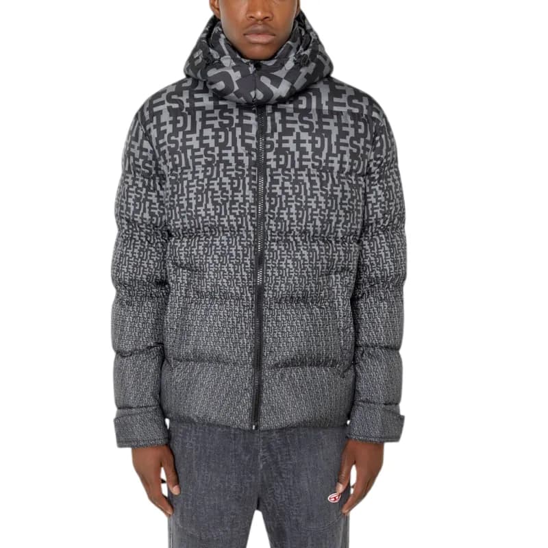 Diesel W-step-mon 0weag Mens Puffer Jacket Shell Down Padded - Top
