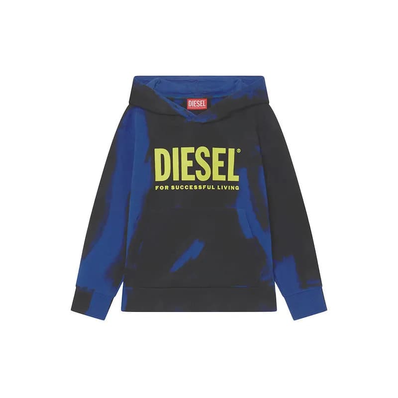 Featured product image of diesel-snork-unisex-kids-girls-pullover-fleece-hoodie-blue