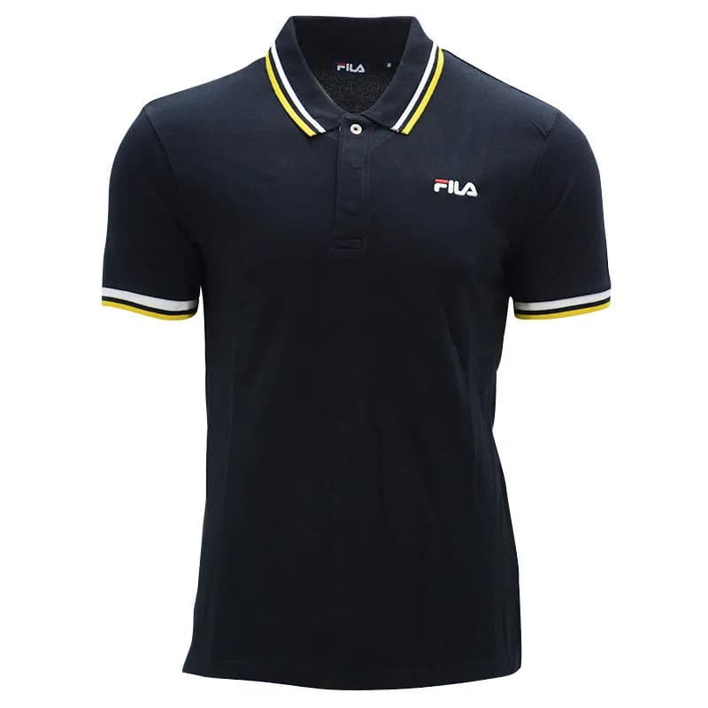 Featured product image of fila-ss17spm041-mens-polo-shirt-short-sleeve-black-and-yellow