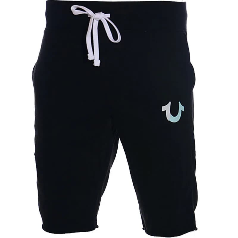 Featured product image of true-religion-mens-shorts-casual-cotton-summer-half-pants-black