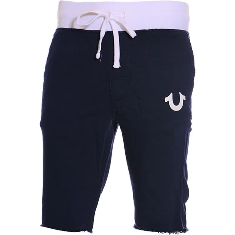 Featured product image of true-religion-mens-shorts-casual-cotton-summer-half-pants-navy