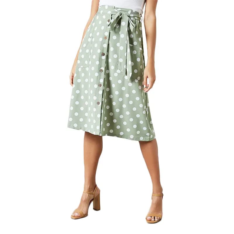 Featured product image of brave-soul-mora-womens-midi-skirts-stretch-light-green
