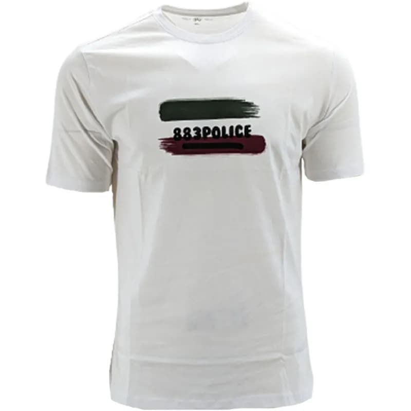 Featured product image of 883-police-brik-t-mens-t-shirts-crew-neck-short-sleeve-white