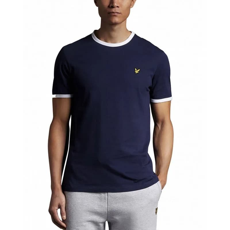 Featured product image of lyle-and-scott-mens-short-sleeve-t-shirts-regular-fit-navy