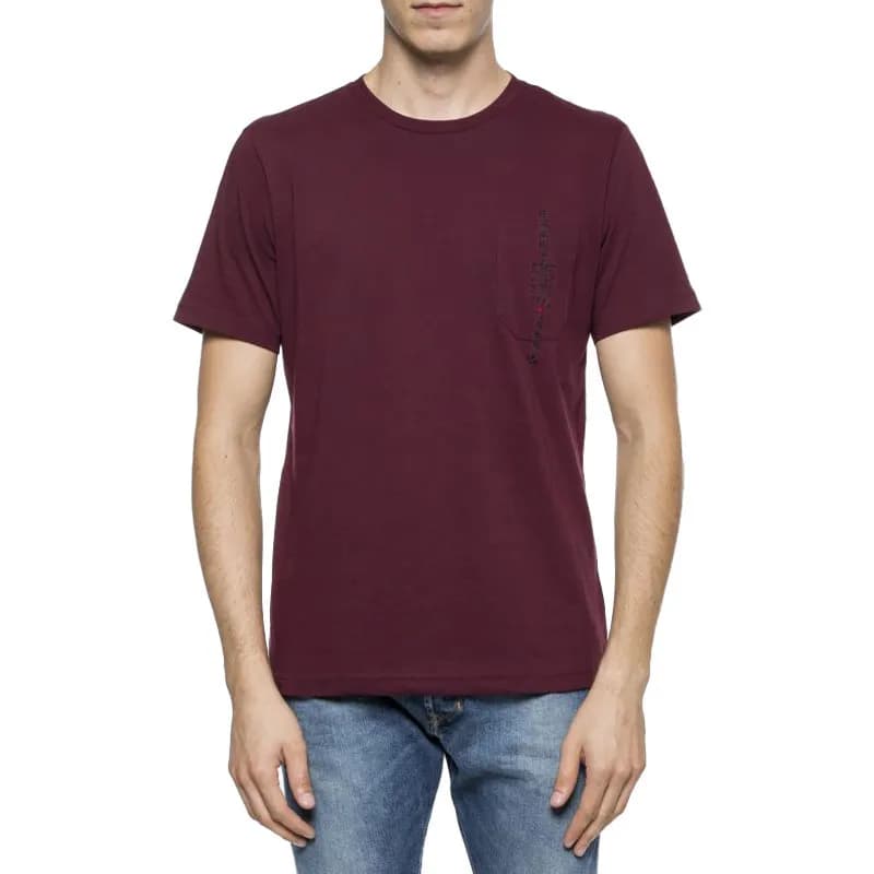 Featured product image of diesel-t-just-pocket-mens-t-shirts-crew-neck-loose-fit-short-sleeve-burgundy