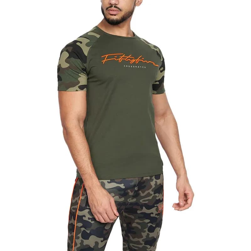 Featured product image of cross-hatch-brickfort-mens-t-shirts-crew-neck-short-sleeve-drak-green