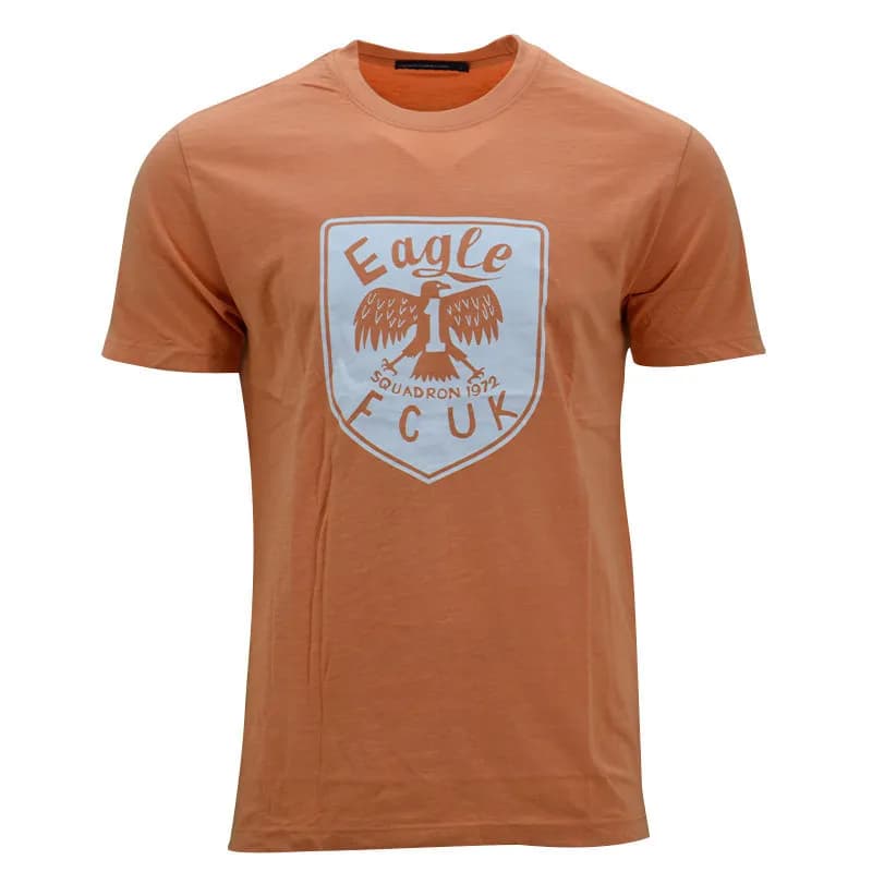 Featured product image of french-connection-mens-t-shirts-crew-neck-short-sleeve-orange