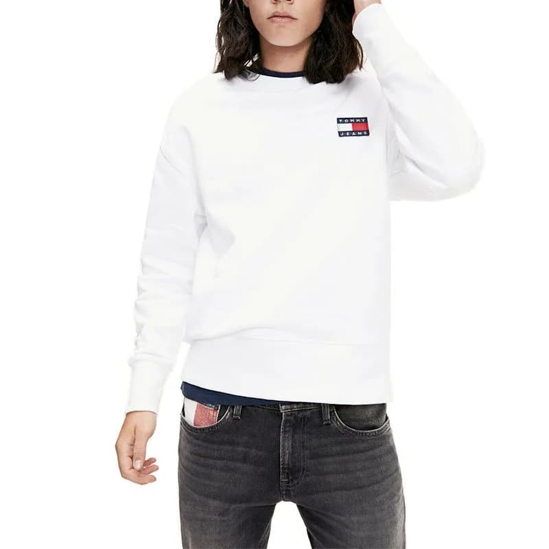 Featured product image of tommy-jeans-mens-sweatshirts-crew-neck-soft-white