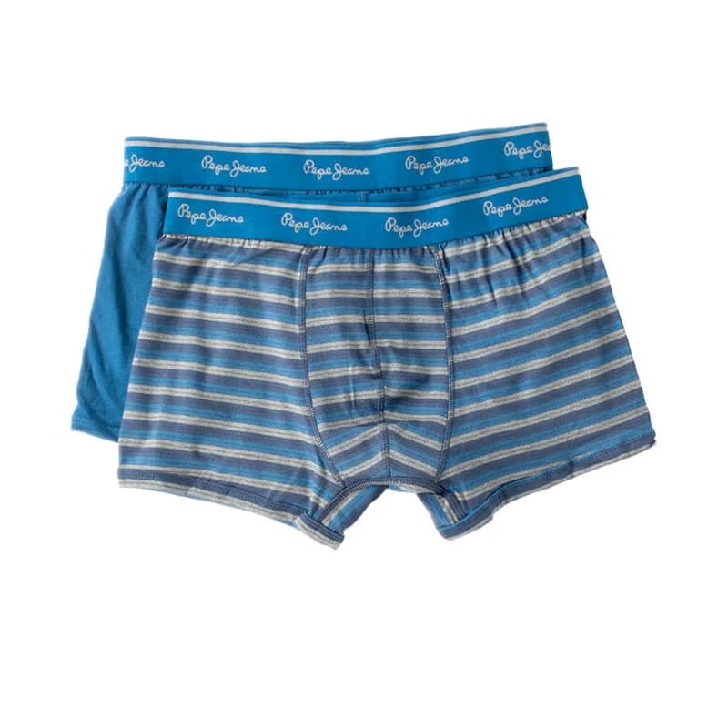 Featured product image of pepe-jeans-10133-mens-trunk-boxers-2-pack-navy-stripe-navy-plain