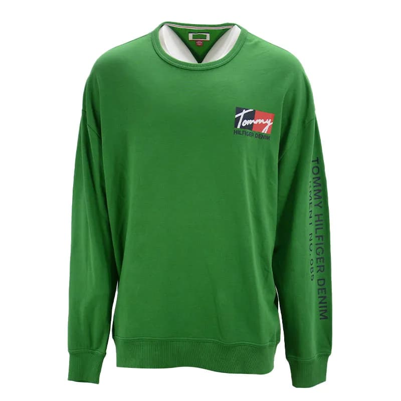 Featured product image of tommy-hilfiger-mens-sweatshirts-crew-neck-green