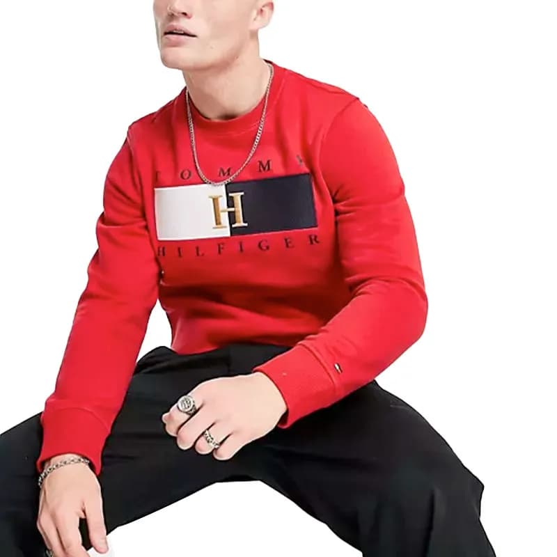 Featured product image of tommy-hilfiger-mens-sweatshirts-regular-fit-red