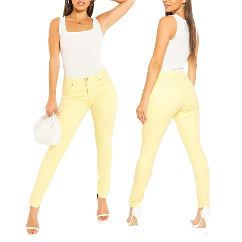 Featured product image of brave-soul-natsun-womens-denim-jeans-skinny-leg-yellow
