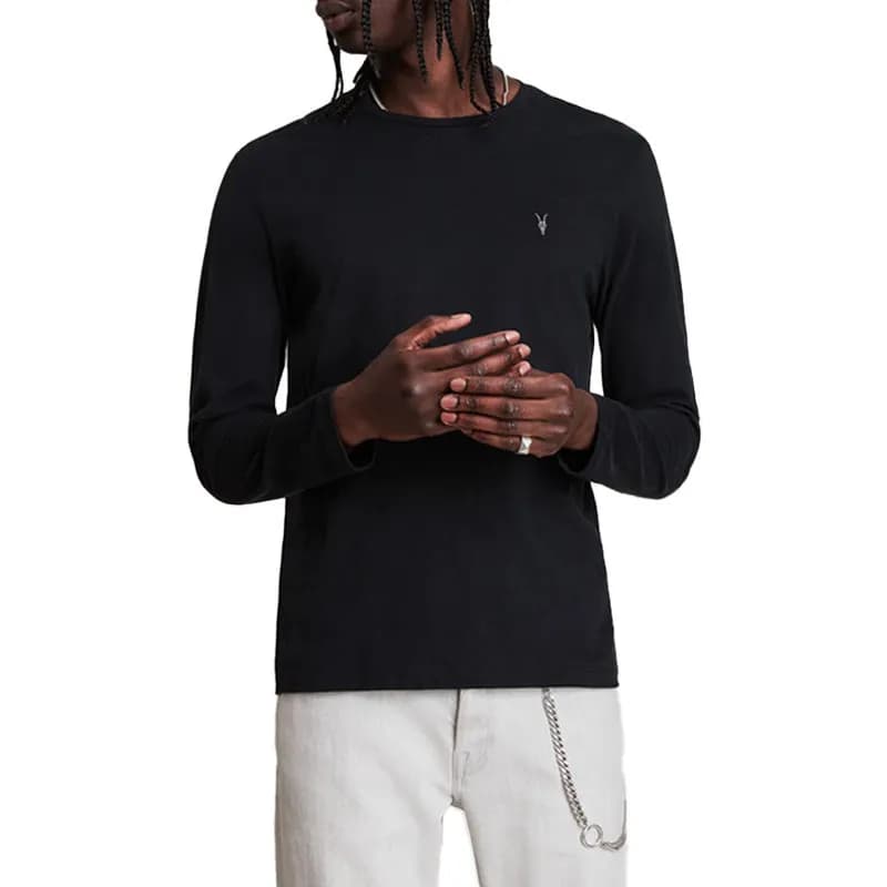 Featured product image of all-saints-mens-t-shirts-crew-neck-long-sleeve-casual-new-top-summer-cotton-tee