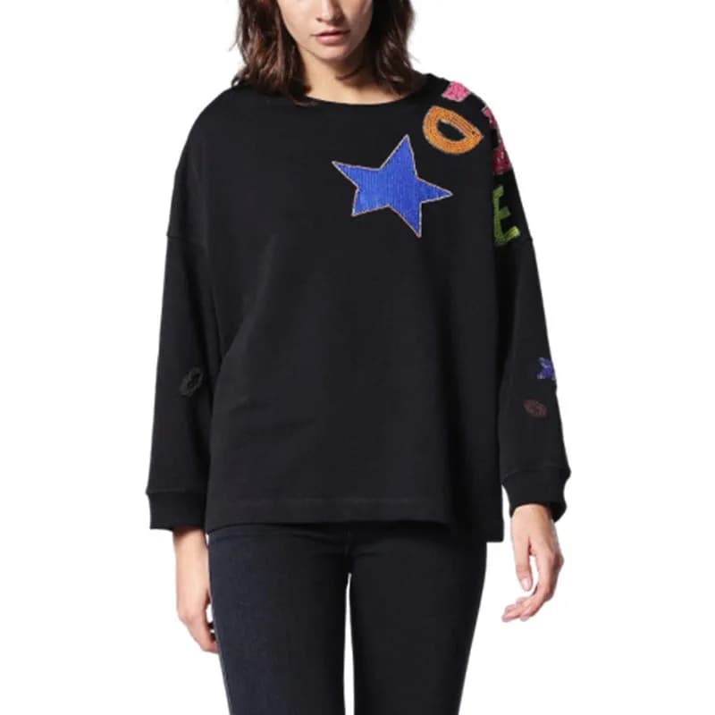 Featured product image of diesel-f-gertrude-r-0bapv-women-cardigan-back-button-jumper-black-sweatshirts