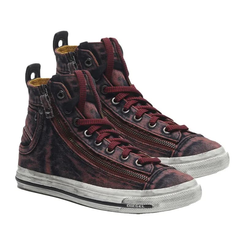 Featured product image of diesel-expo-zip-womens-high-top-trainers-sneakers-gym-shoes-red