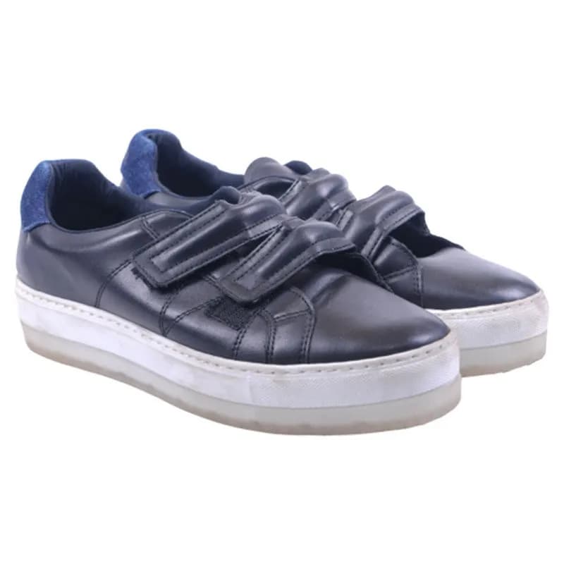 Featured product image of diesel-womens-trainers-genuine-leather-pull-on-casual-black-shoes-rrp-149-99