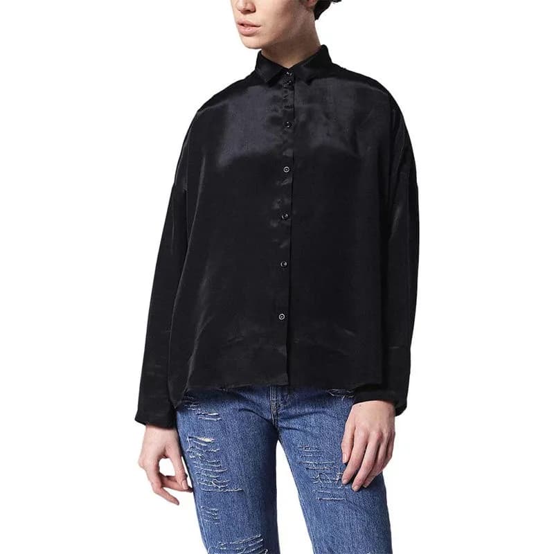 Featured product image of diesel-c-lury-womens-shirt-long-sleeve-black