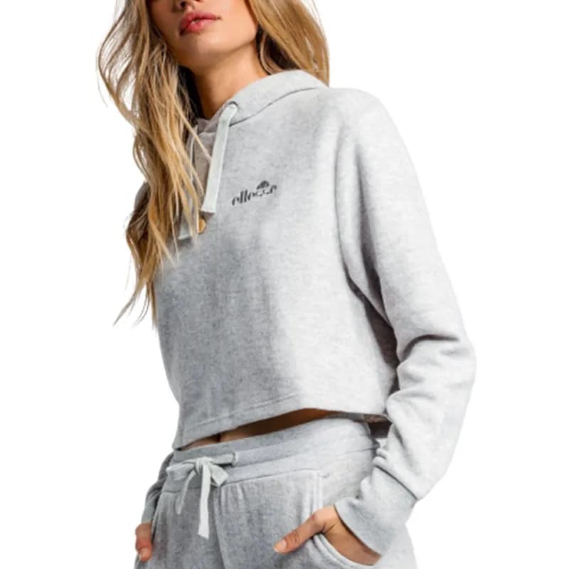 Featured product image of ellesse-liveri-siw04380-womens-crop-hoody-casual-sweatshirt-pullover-grey-hoodie