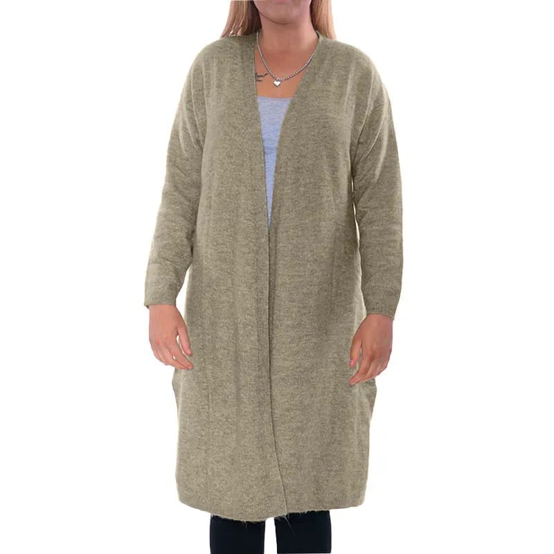 Featured product image of handm-womens-open-cardigan-ladies-knit-sweater-light-brown