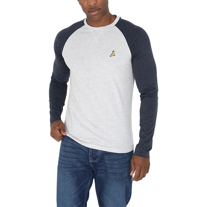 Featured product image of brave-soul-mens-long-sleeve-t-shirts-tee-new-light-grey-and-navy