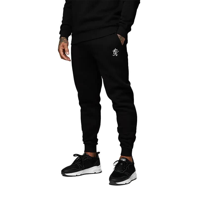 Featured product image of gym-king-mens-fleece-jogger-black-embroidered-logo