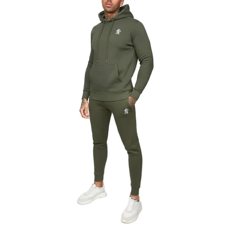 Featured product image of gym-king-mens-full-tracksuits-slim-pullover-hoodie-gym-sweatshirt-joggers-khaki