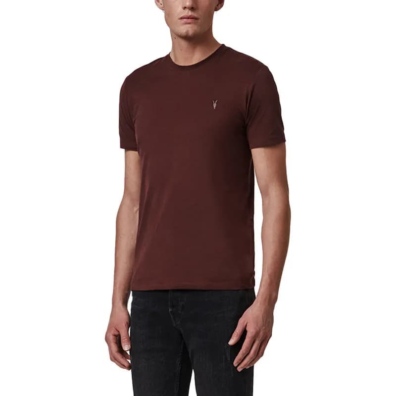 Featured product image of all-saints-mens-t-shirts-casual-summer-cotton-top-maroon