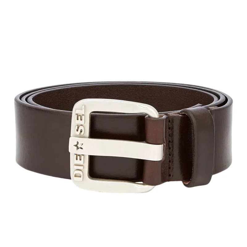 Featured product image of diesel-b-star-mens-genuine-leather-belts-metal-buckle-brown