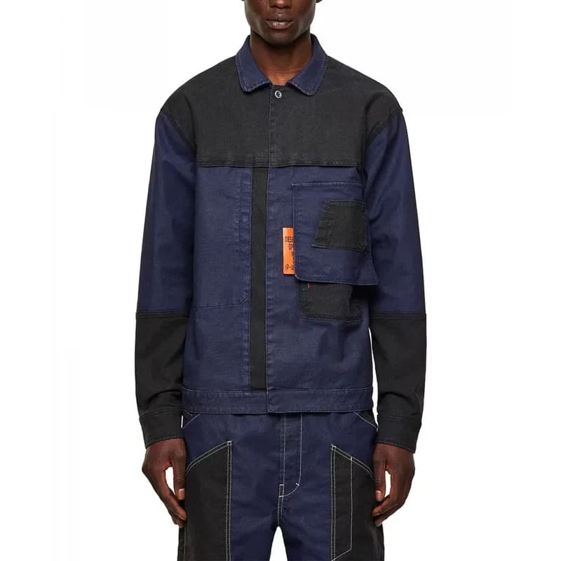 Featured product image of diesel-d-fetz-0eeaw-mens-trucker-jacket-long-sleeve-stretch-denim-jacket-navy