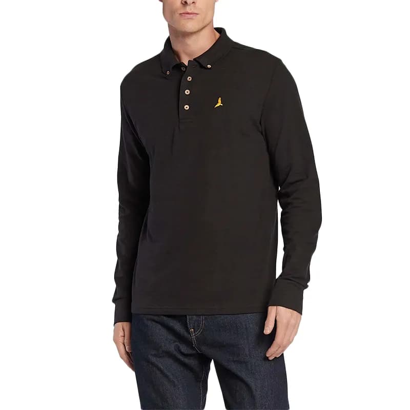 Featured product image of brave-soul-mens-polo-t-shirts-collared-slim-fit-golf-tee-black