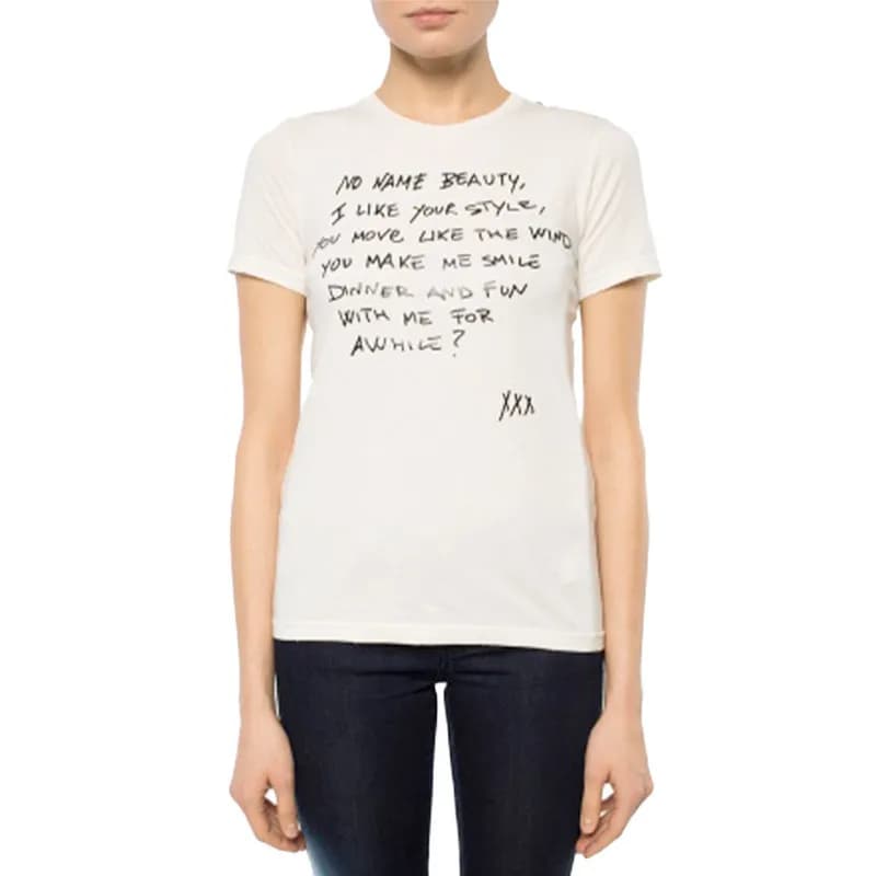 Featured product image of diesel-t-sily-l-00s7yf-0carm-womens-t-shirts-regular-fit-short-sleeve-off-white