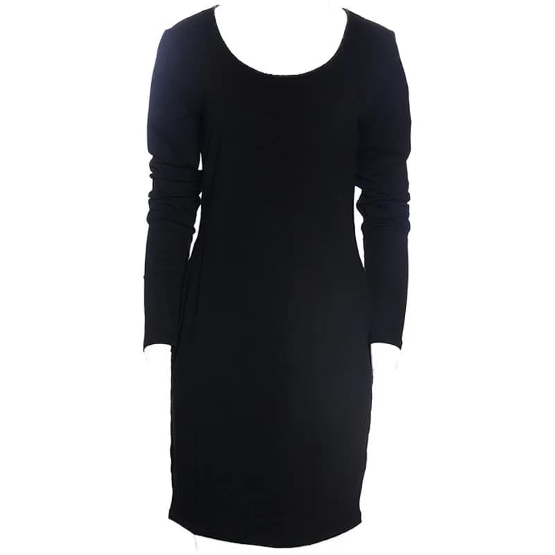 H&m Womens T Shirt Long Dress Pull Over Black - Top Brand Outlet UK