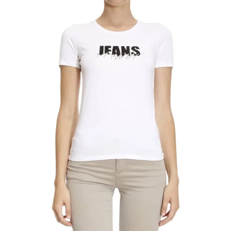 Featured product image of armani-jeans-6x5t01-5j00z-womens-t-shirt-white-casual-crew-neck-short-sleeve