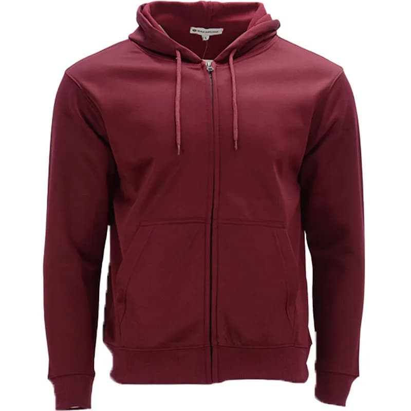 Featured product image of bakaruda-mens-hoodie-full-zip-gym-top-maroon