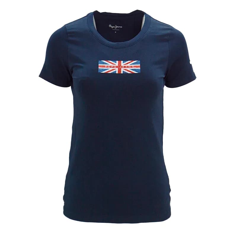 Featured product image of pepe-jeans-london-women-t-shirts-crew-neck-short-sleeve-navy