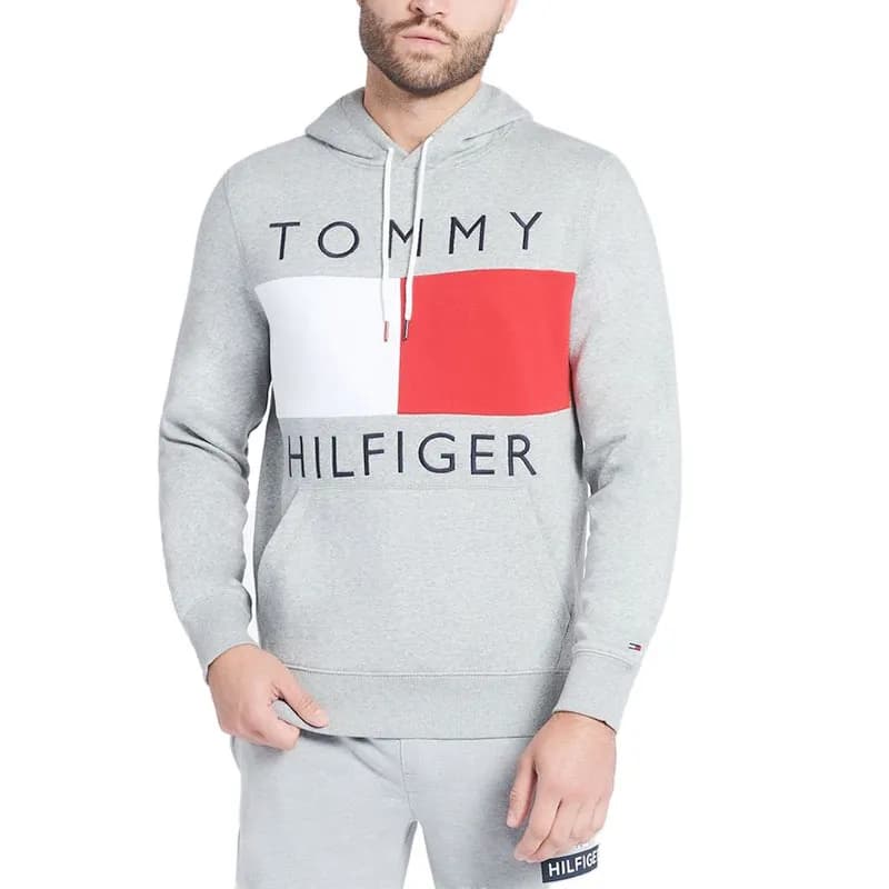 Featured product image of tommy-hilfiger-mens-pullover-fleece-hoodie-grey