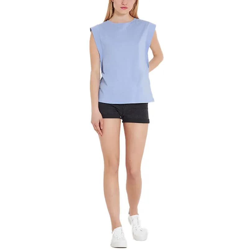 Featured product image of terranova-womens-t-shirt-sleeveless-crew-neck-dark-sky-blue