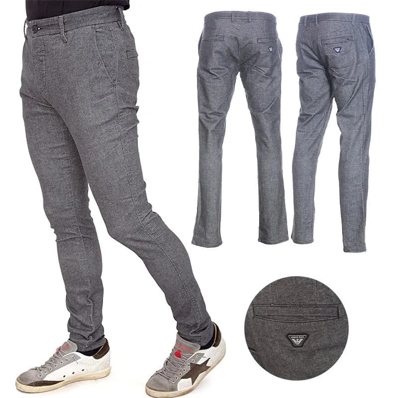 Featured product image of armani-jeans-6x6p15-mens-chino-trousers-slim-fit-grey