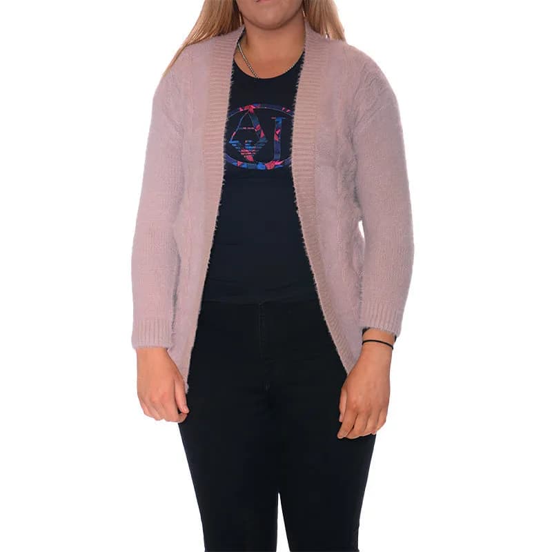 Featured product image of color-garments-womens-open-cardigan-long-sleeve-sweater-pink