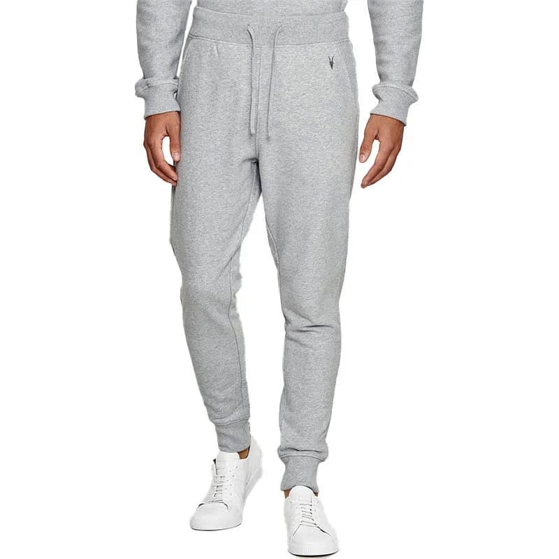 Featured product image of all-saints-mens-joggers-cotton-trousers-fleece-bottom-grey